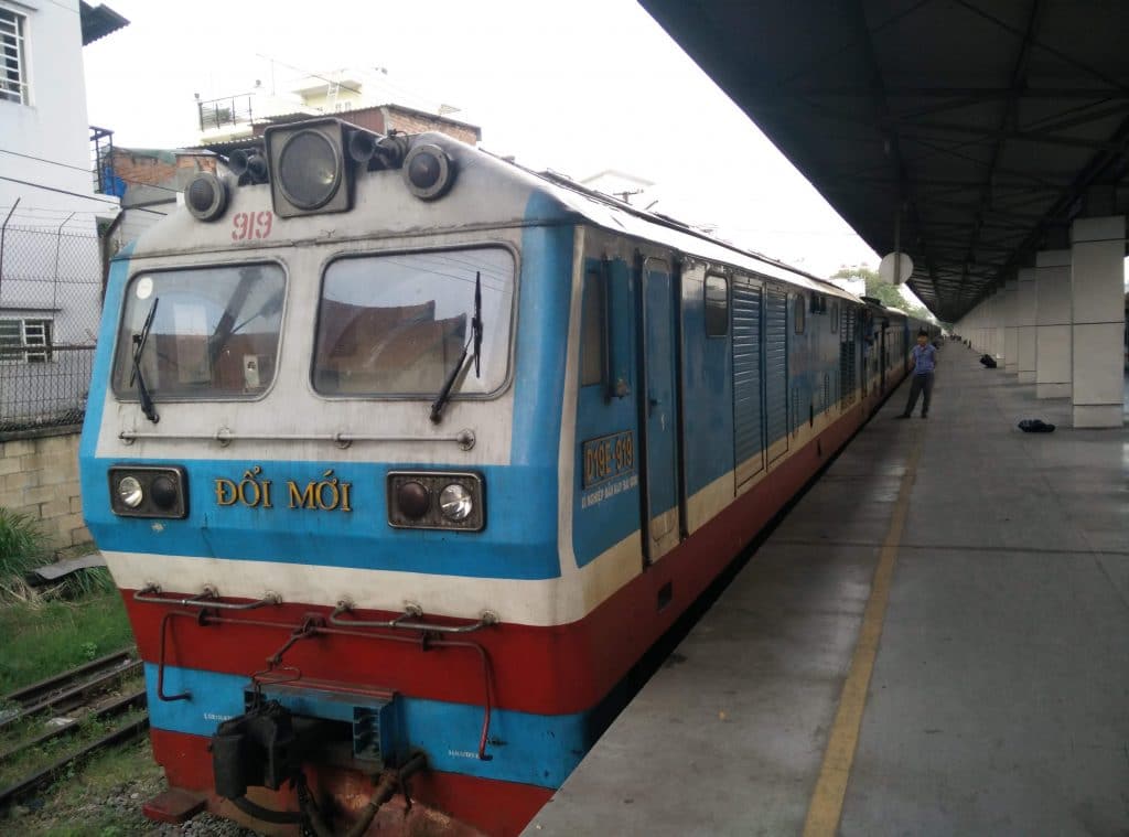Eine der Bahnen, die von Hanoi bis Saigon fahren